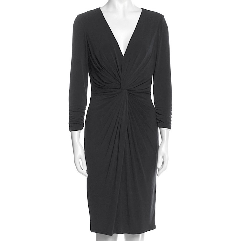 Tadashi Shoji Twist Front Dress Black Cocktail Attire
